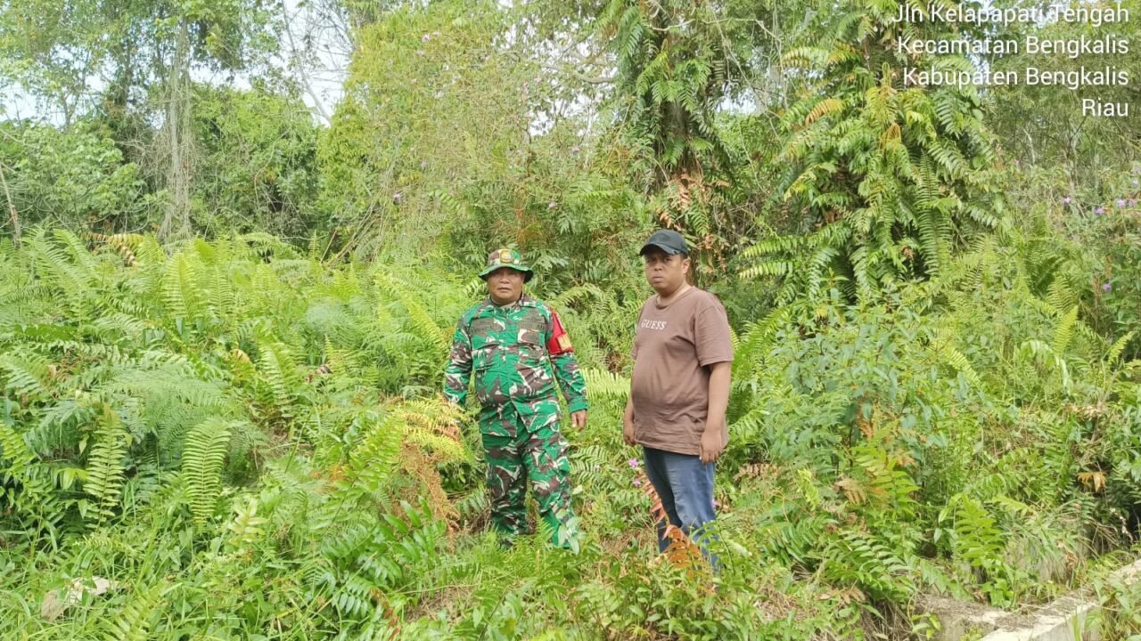 Babinsa Koramil 01/Bengkalis Patroli dan Sosialisasi di Desa Kelapa Pati